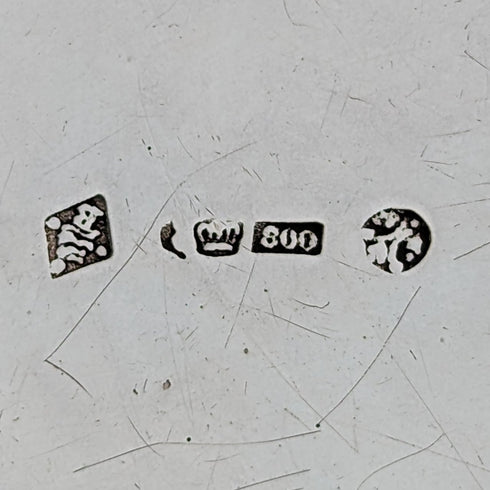 Circa 1900 German Antique 800 Silver Enamel Decoration Box 85g