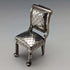 Set of 6 vintage silver-plated chair-shaped menu holders