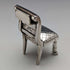 Set of 6 vintage silver-plated chair-shaped menu holders