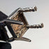 Set of 6 vintage silver-plated chair-shaped menu holders