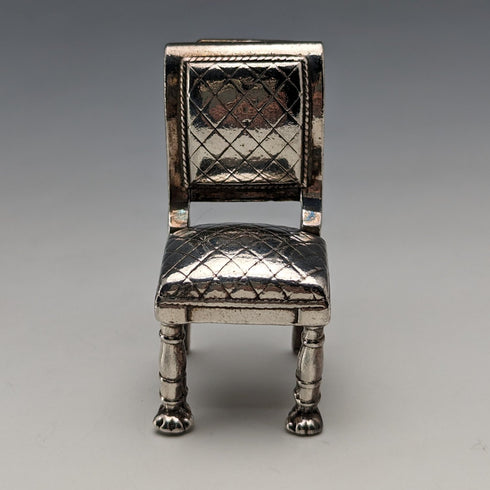 ヴィンテージ シルバープレート製 椅子型 メニューホルダー 6個セット