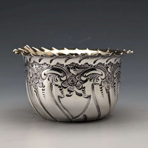 1891 British Antique Sterling Silver Sugar Bowl & Cream Jug 88g James Dixon & Sons