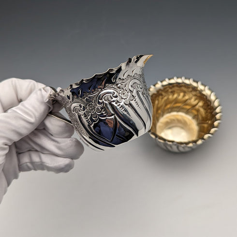 1891 年英國古董純銀糖罐和奶油壺 88 克 James Dixon & Sons