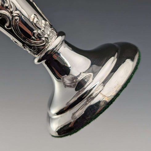 1900 British Antique Sterling Silver Vase Single Flower Vase 146g Comyns of London