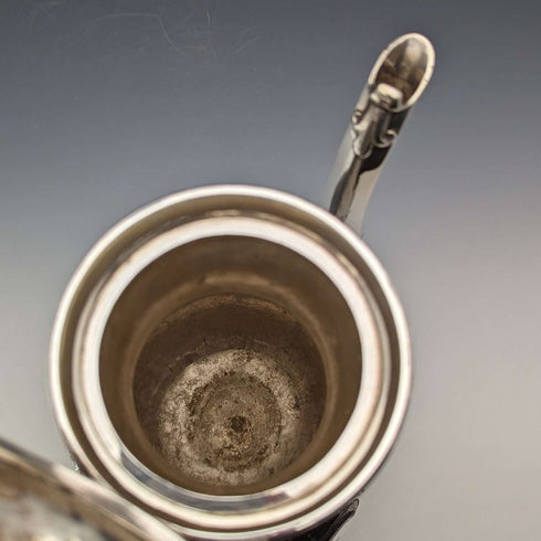 Circa 1880 British Antique Silver Plated Coffee Pot Martin & Hall