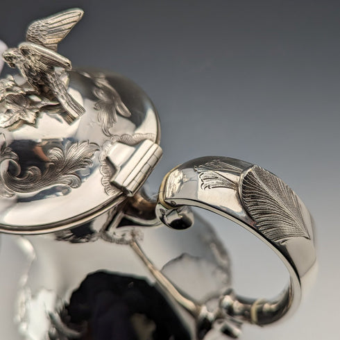 1880年頃 英国アンティーク シルバープレート製 コーヒーポット Martin & Hall