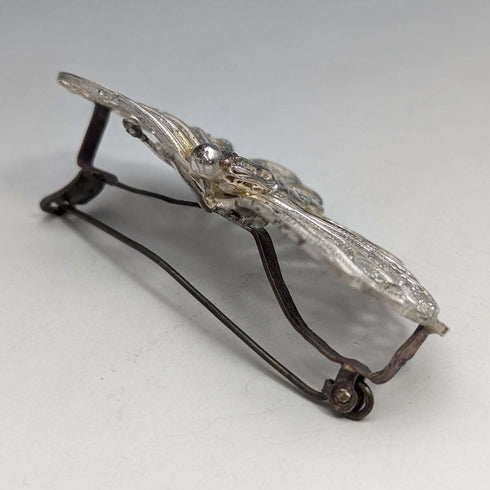 British Vintage Filigree Butterfly Silver Brooch 2