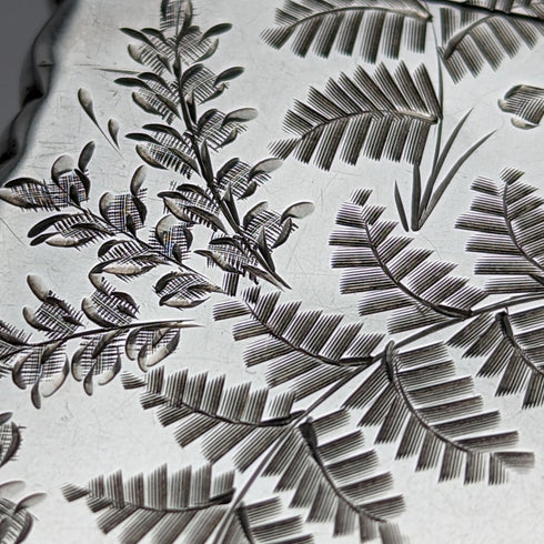 1902年 英国アンティーク 純銀製カードケース 52g George Unite