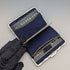1895 British Antique Sterling Silver Double Door Card Case 91g William Neale