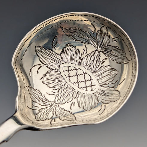 1846 British Antique Sterling Silver Tea Caddy Spoon William Robert Smily