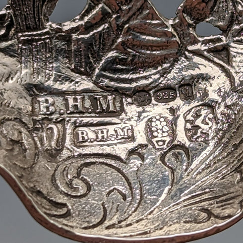 1911年 英国アンティーク 純銀製 大型ティーキャディースプーン Berthold Hermann Muller