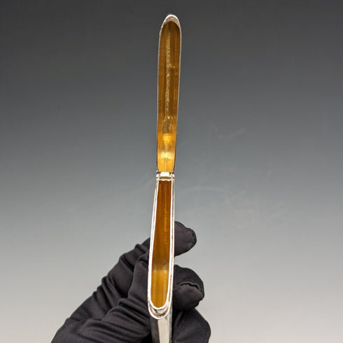 1910 年英國古董純銀卡盒捲軸圖案 90 克