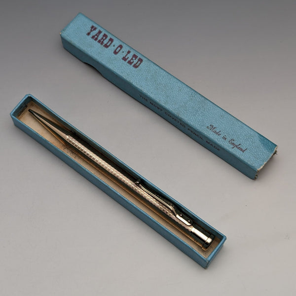 British Vintage Yard O' Red Rolled Gold Propelled Pencil in Paper Box