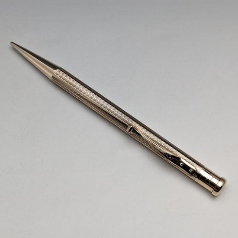 British Vintage Yard O' Red Rolled Gold Propelled Pencil in Paper Box