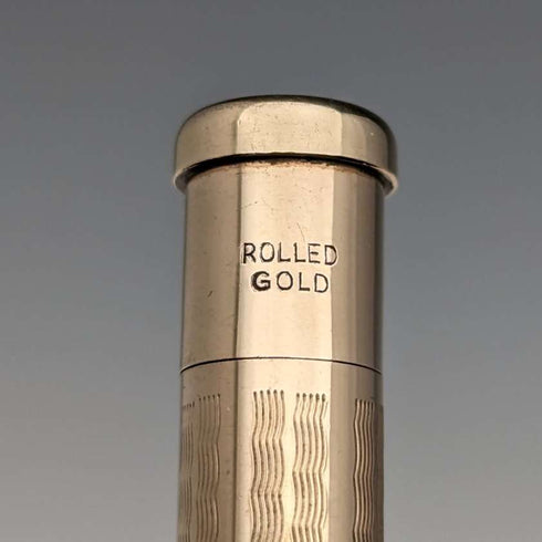 British Vintage Yard O' Red Rolled Gold Propelled Pencil in Paper Box