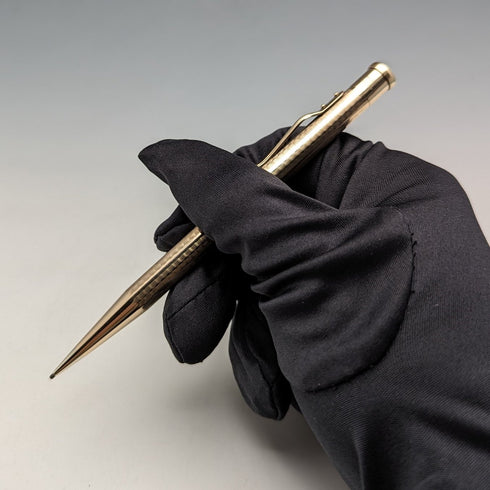 British Vintage Yard O' Red Rolled Gold Propelled Pencil in Paper Box
