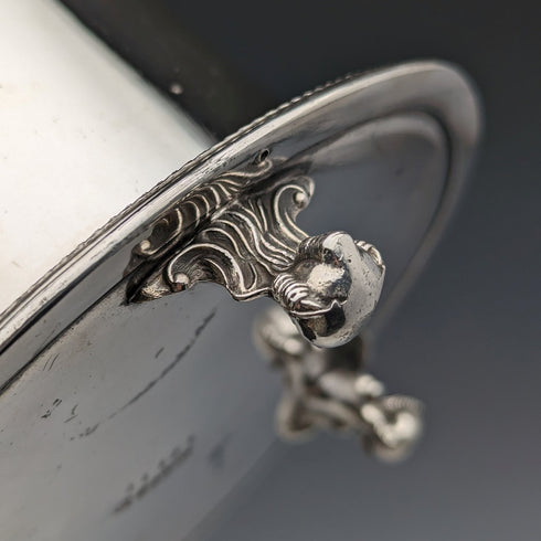 Circa 1895 British Antique Silver Plated Biscuit Barrel James Deakin & Sons