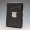 1910 British Antique Sterling Silver Decorated Black Leather Wallet M Chapman