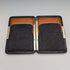 1910 British Antique Sterling Silver Decorated Black Leather Wallet M Chapman