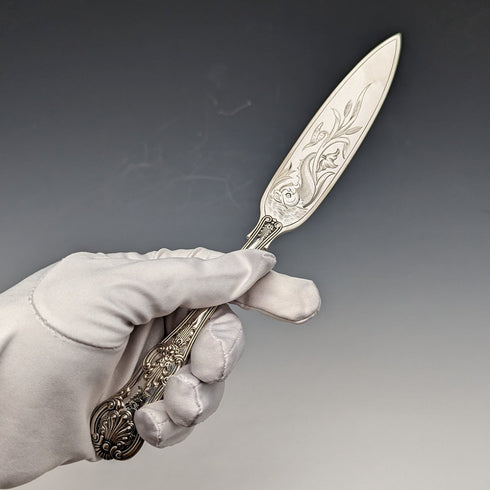 英国アンティーク シルバープレート製 フィッシュサービングナイフ Martin Hall