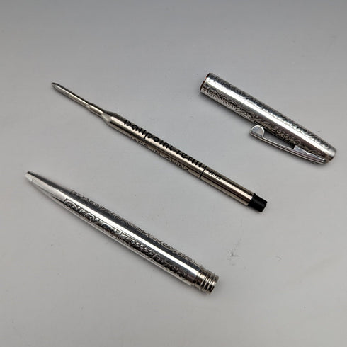 美國復古 Schafer 純銀原子筆帶盒