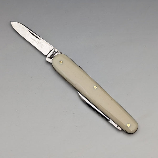 British Vintage Resin Handle Pen Knife Steel Blade x2 Cox&Sons