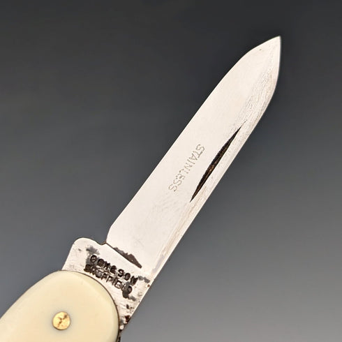 英国ヴィンテージ 樹脂ハンドル ペンナイフ スチールブレードx2 Cox&Sons