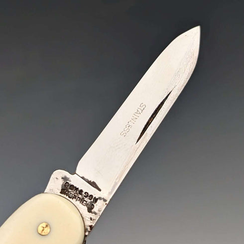 英国ヴィンテージ 樹脂ハンドル ペンナイフ スチールブレードx2 Cox&Sons