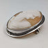 Vintage 800 Silver & Shell Cameo Brooch