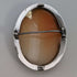 Vintage 800 Silver & Shell Cameo Brooch