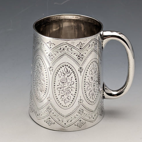 1885 British Antique Sterling Silver Mug 120g Mappin & Webb