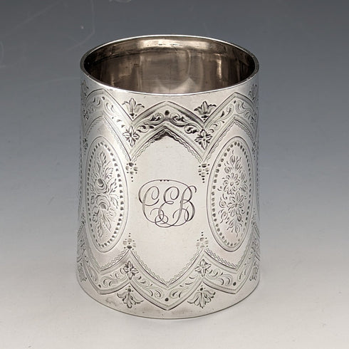 1885 British Antique Sterling Silver Mug 120g Mappin & Webb
