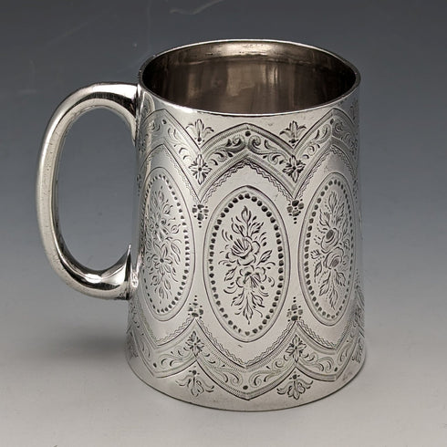 1885 British Antique Sterling Silver Mug 120g Mappin & Webb