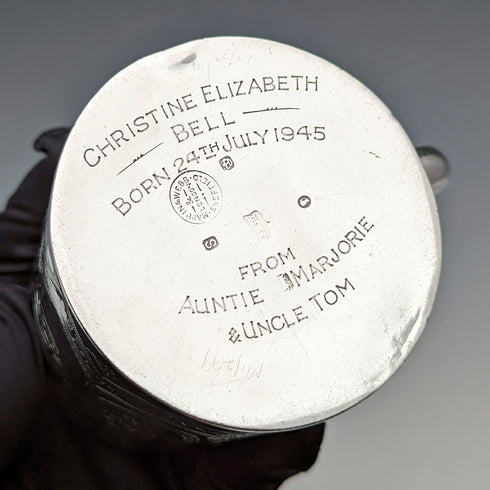 1885 British Antique Sterling Silver Mug 120g Mappin & Webb