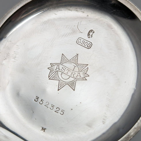 1910 年左右古董德國 Junghans 懷錶 ASTRA 銀邊獵人 工作狀況良好