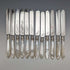 Circa 1860 British Antique White Pearl Handle Cutlery 12 Pair Set Walker & Hall