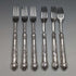 1862 British Antique Sterling Silver Dessert Cutlery 6 Pair Set Total 467g Martin & Hall Wooden Box