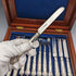 1862 British Antique Sterling Silver Dessert Cutlery 6 Pair Set Total 467g Martin & Hall Wooden Box