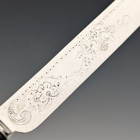 1862 年英國古董純銀甜點餐具 3 對套裝共 233 克 含馬丁和霍爾托盤