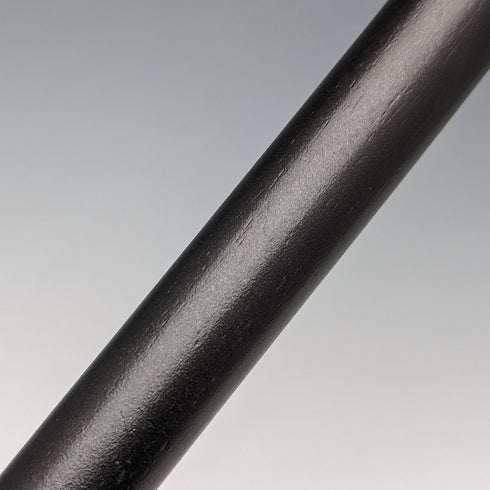 1890 年英國古董男士手杖 L 形鹿角手柄純銀裝飾黑軸 91 厘米