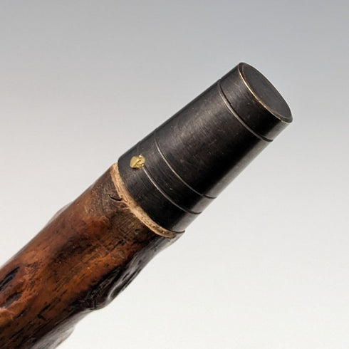 1900 年英國古董男士手杖,弧形手柄,純銀裝飾,棕色桿,90 厘米