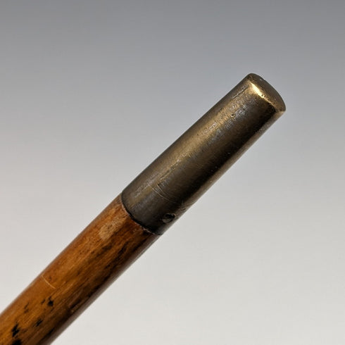 British Antique Men's Cane Chamois Leg Handle Light Brown Shaft 89cm