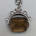 Circa 1890 British Antique Sterling Silver Albert Chain 59g Rotating Fob