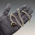 Circa 1890 British Antique Sterling Silver Albert Chain 59g Rotating Fob