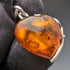 Circa 1900 British Antique Sterling Silver Albert Chain 33g Heart-shaped Amber Fob