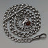 Circa 1910 British Antique Sterling Silver Albert Chain 34g Lion Fob with Amber