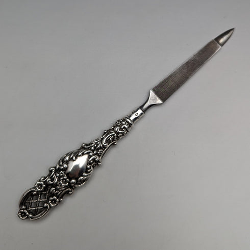 1897 British Antique Sterling Silver Handle Nail File L Bennett