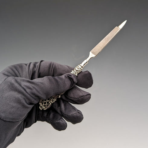 1897 British Antique Sterling Silver Handle Nail File L Bennett