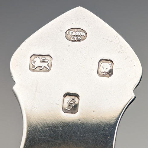 1981年 英国ヴィンテージ 純銀製 シェル型ティーキャディースプーン Isreal Freeman