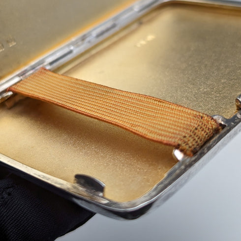 1936年 英国ヴィンテージ 純銀ギョーシェエナメル シガレットケース 95g John William Barrett